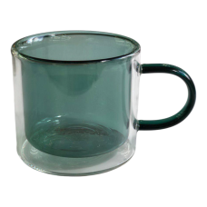 Чашка Ейфорія, подвійне скло, 250 мл, зелена
