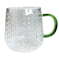 Чашка Зелений колосок, боросилікатне скло, 390 мл