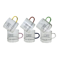 Набір чашок Coffee-Lover, скло, 130 мл, 6 шт