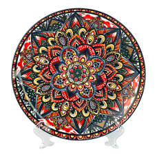Тарілка Мальована, кераміка, 26,2 см, чорна