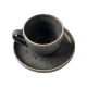 Набір чашок з блюдцями Шайні-дот, кераміка, 110 мл, 6 шт