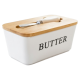 Маслянка з ножем Butter, кераміка, 17,5х10,5х8 см
