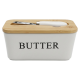 Маслянка з ножем Butter, кераміка, 17,5х10,5х8 см