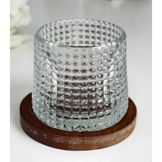 Склянка на бамбуковій підставці Башта, скло, 170 мл