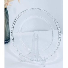 Тарілка Прозоре серце, скло, 19 см
