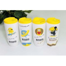 Склянка з кришкою-поїлкою Посі-паки, кераміка, 400 мл