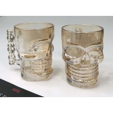 Набір кухлів для пива Ко-Ко, скло, 450 мл, 6 шт, золото