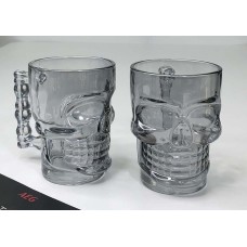 Набір кухлів для пива Ко-Ко, скло, 450 мл, 6 шт, срібло