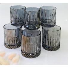 Набір склянок рокс Бандл, скло, 230 мл, 6 шт, графіт