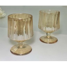 Набір креманок Бурштиновий дюк, скло, 220 мл, 6 шт