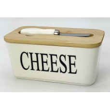 Сирниця з ножем Cheese, кераміка, 17,5х10,5х8 см